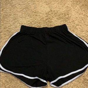 Black athletic shorts